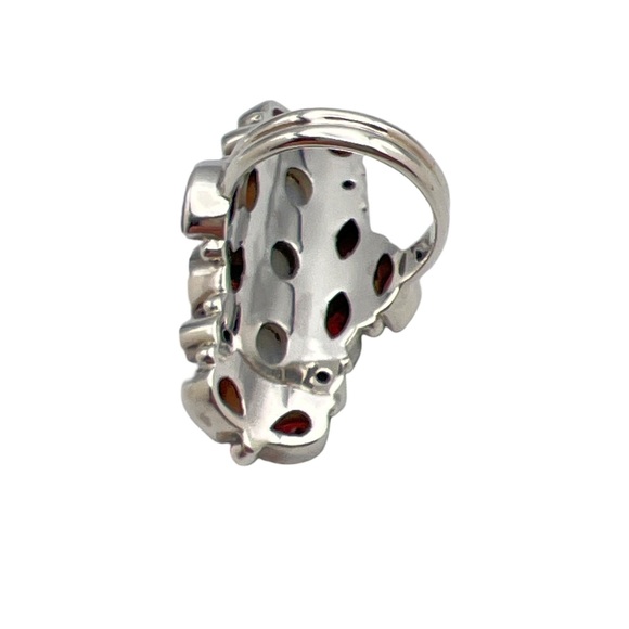 🌟NICKY BUTLER 925 Sterling Silver Moonstone Garnet Statement Ring Size 7 NEW NB - Picture 14 of 16